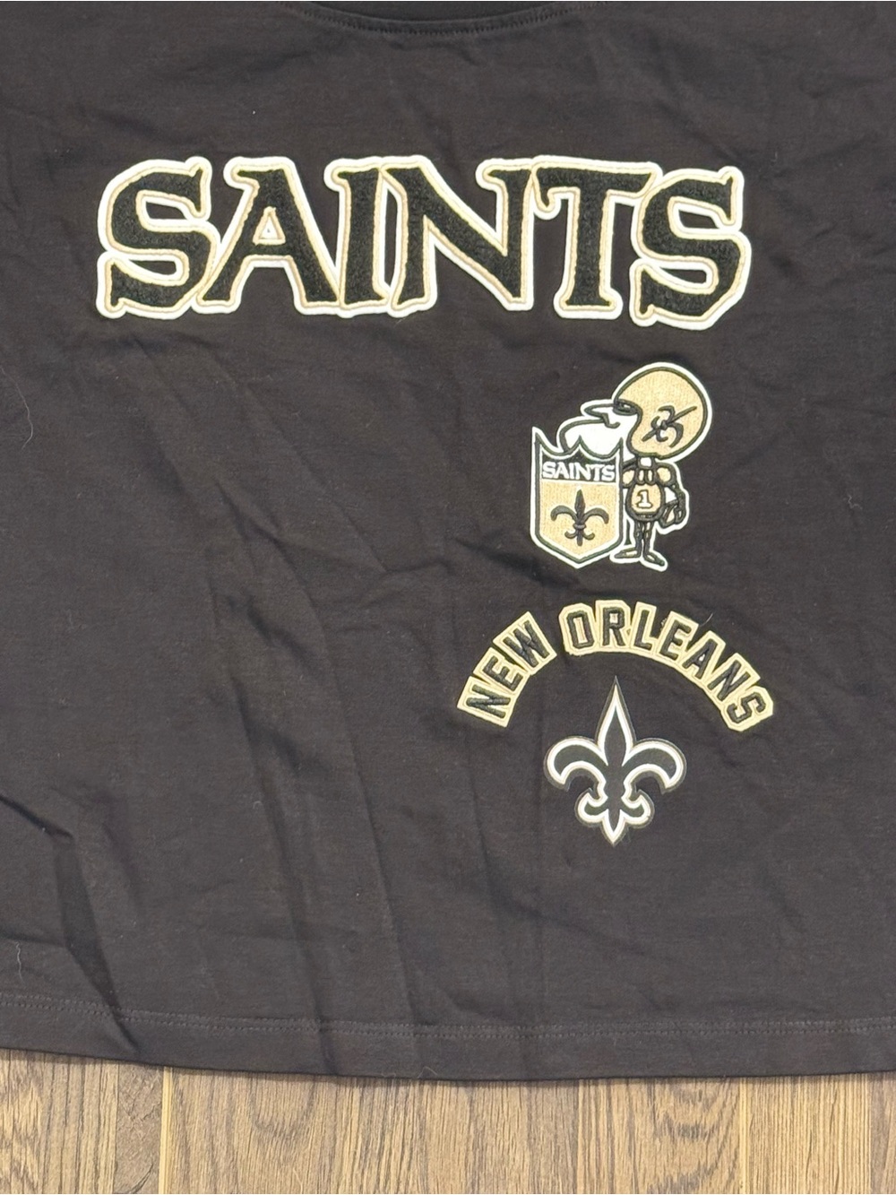 NFL NEW ORLEANS SAINTS RETRO CLASSIC WOMEN'S BOXY TEE - Picture 2 of 7